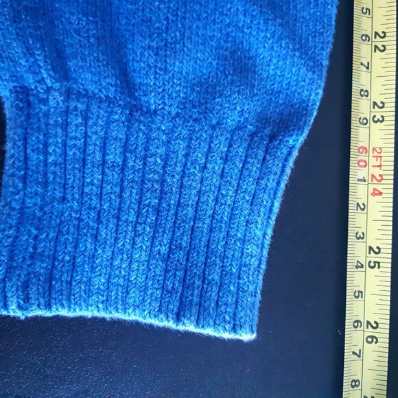 GAP SZ M Azure Blue 100% Cotton Quarter Zip Sweater - Picture 13 of 14